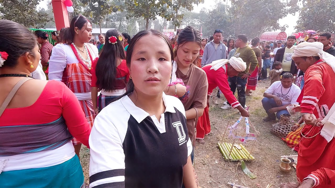 Manjita enjoying Terai festival II Village festival in Terai Nepal