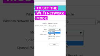 How to configure Wi-Fi mode for a router with the example of TP-Link AC750 Archer C20 #shorts #short