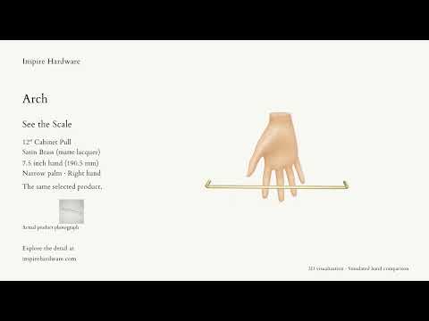 Video preview: Arch, Satin Brass (matte lacquer) / 12"