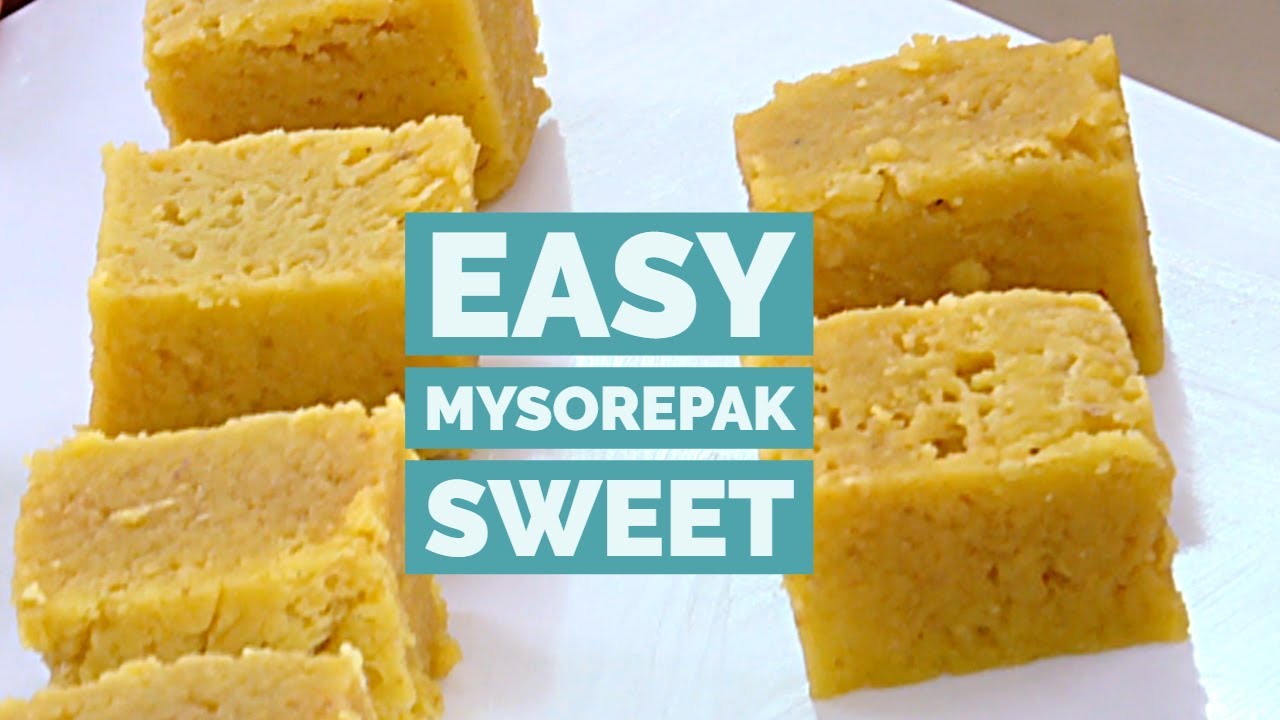 Mysorepak - easy homemade mysore pak recipe | Vahchef - VahRehVah