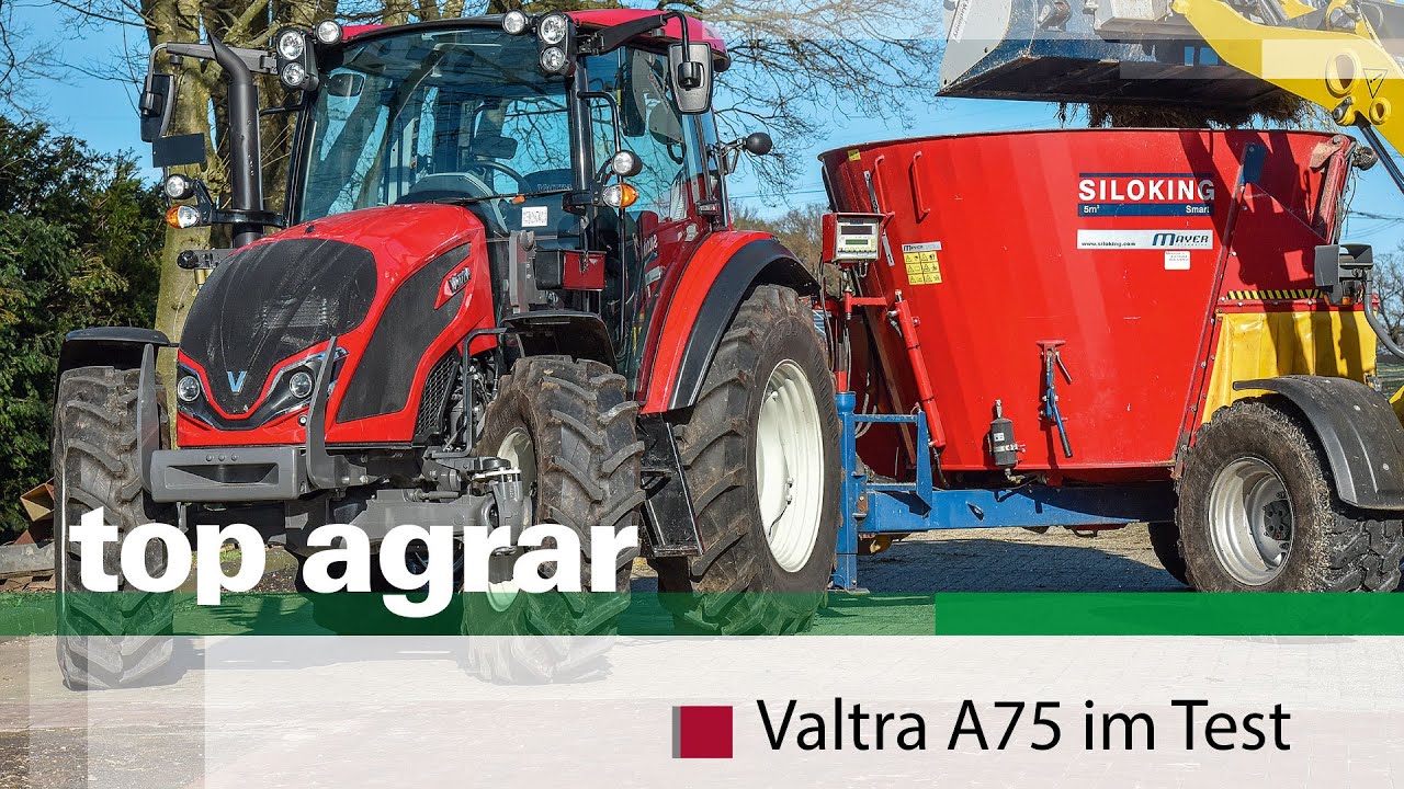 Valtra A75 mit Frontlader Alö GS3 im top agrar-Praxistest