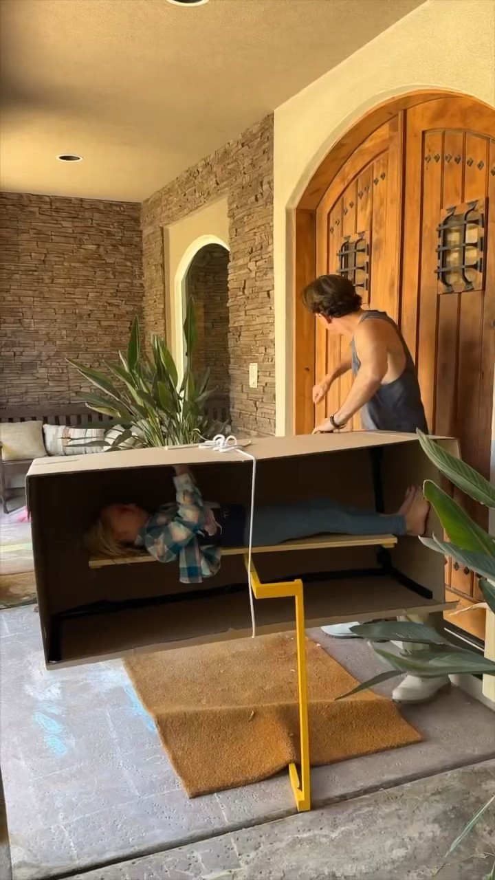 When she pops out of the box!