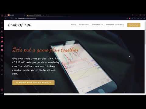 Task 1 | Basic Banking System | The Sparks Foundation | #GRIPJUNE21 | Web Development Intern