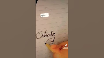 Areeba name with Callegraphy #viral #art #subscribe