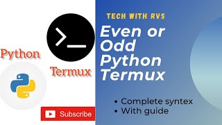 Python script for checking Even or Odd number in Termux | python