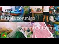 limpia conmigo🧹|acompáñame a limpiar🧼|casa pequeña🏠|compra Quincenal🛒|yazmin cu