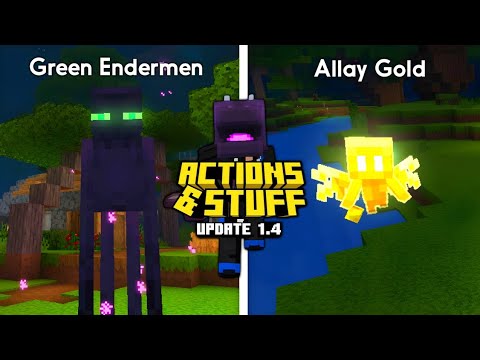TERBARU ACTION & STUFF 1.4 ADA ANIMASI BARU DAN GLOWING MOBS!! - MCPE