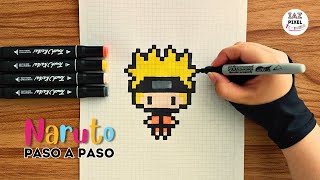 Como pintar a NARUTO en PIXEL ART – Tutorial paso a paso #pixelart #kakashi #narutoedit  #naruto