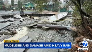 SoCal neighbors begin cleanup after mudslide; thousands remain without power