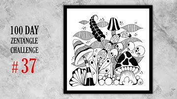 37 # 100 days of tangling | zentangle 100 day challenge | zentangle doodle art | zentangle art