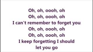 Rihanna ft Shakira - Can't Remember To Forget you ( lyrics) HD