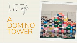Toppling a domino tower | Let's topple it! screenshot 5