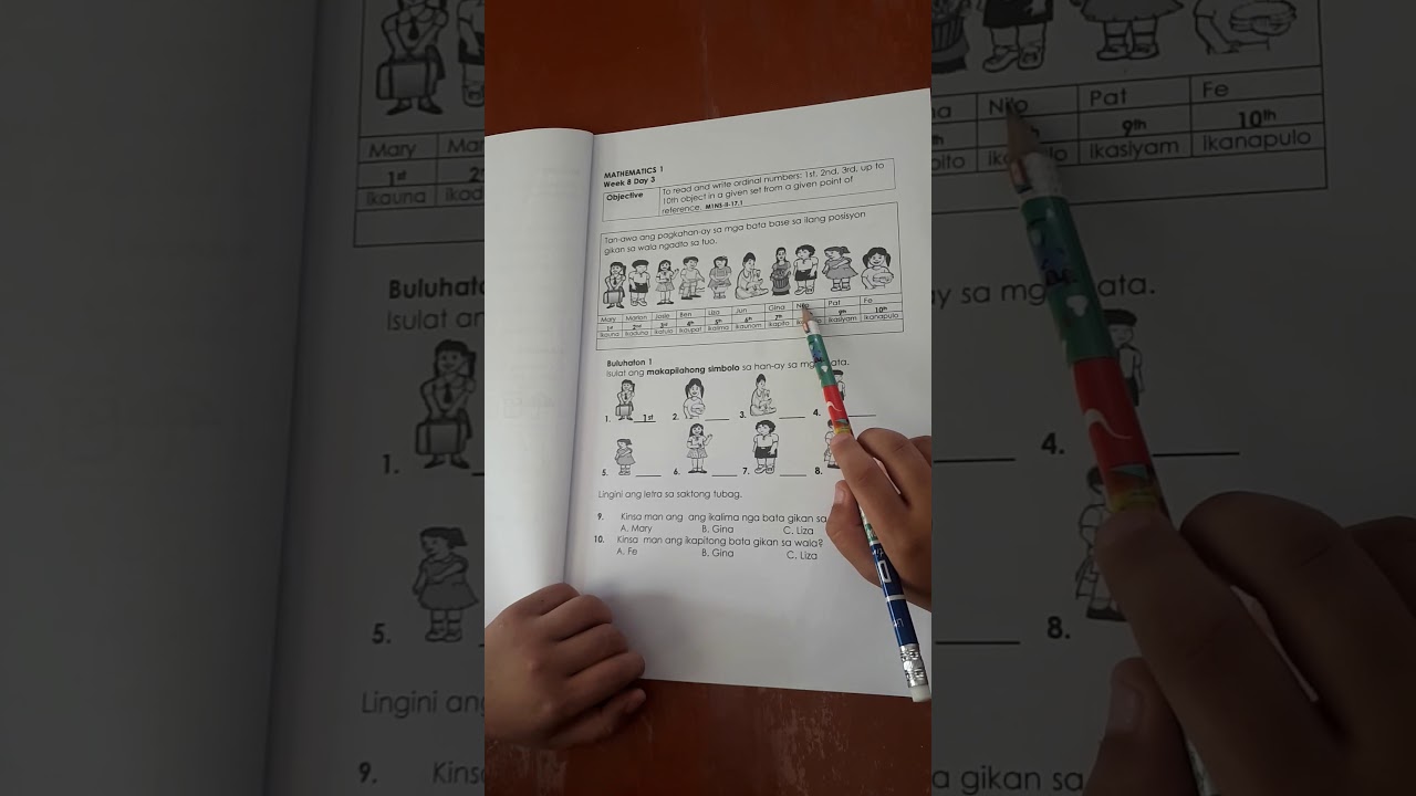 Ordinal Numbers (In Bisaya) Math Grade 1 lesson - YouTube