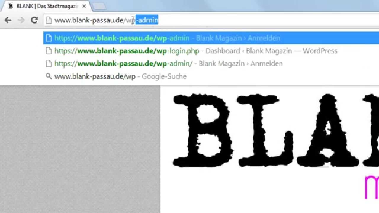 Tutorial: WordPress Einstieg - Frontend und Backend - YouTube