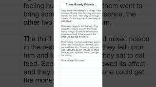 Three Greedy Friends Story | Three Greedy Friends Story In English |  Story On Three Greedy Friends