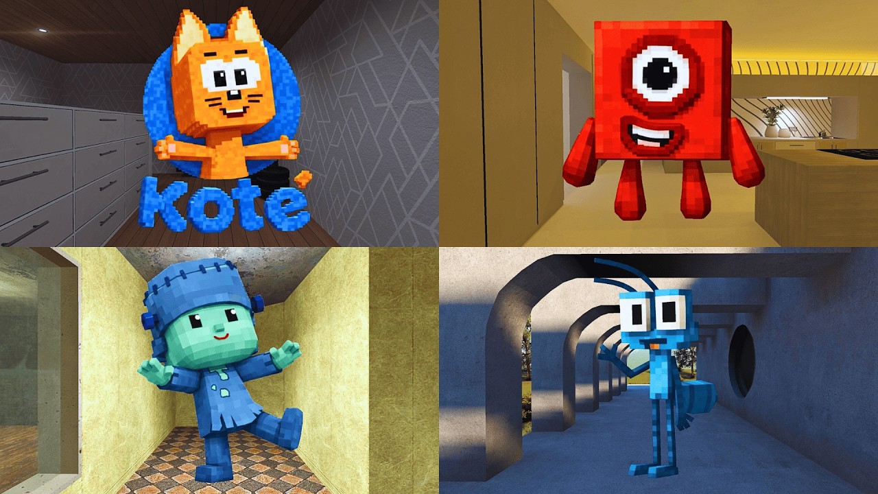 Minecraft Murals V8 l MINECRAFTIFIED NEXTBOTS Compilation l Garry's Mod Nextbots