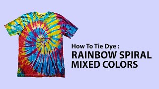 Rainbow Spiral Mixed Colors T Shirt How To DIY