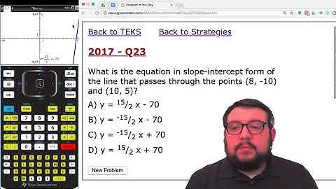 Algebra 1 STAAR: Grossi Solves Question 23 from 2017 with the TI-Nspire