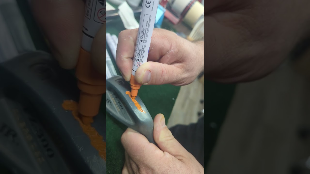 painting clubs with my new paint pens 