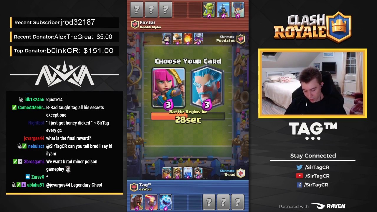 Tag + B-rad vs Predator + FayJai (Reddit Alpha) |  Clash Royale Touchdown 2v2