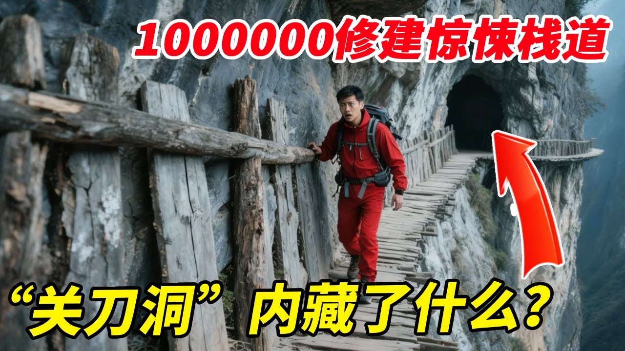 悬崖洞修建神秘栈道，土豪地主花100万都未能进洞，“关刀洞”内究竟藏了什么？【户外小北哥】
