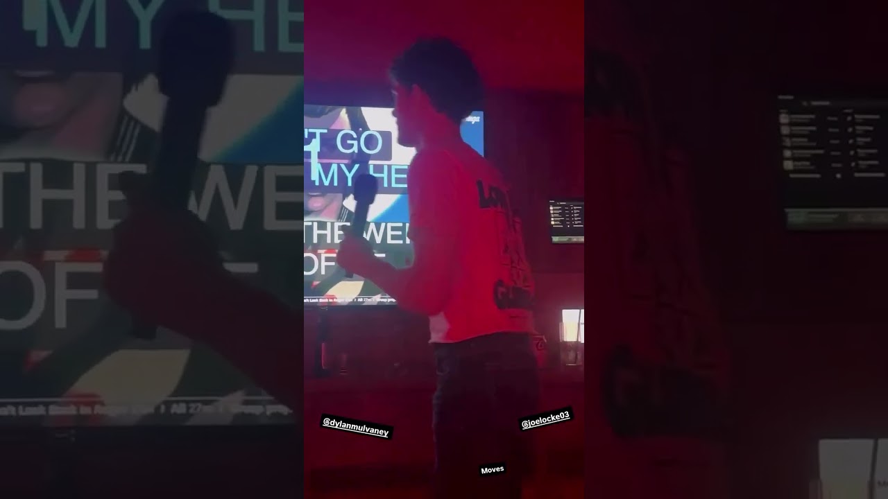 Joe Locke singing at a Karaoke with Dylan ❤️🍂 