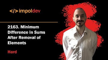Minimum Difference in Sums After Removal of Elements | LeetCode 2163 - Python
