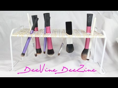 DIY: COSMETIC BRUSH DRYING TREE (under $6) 