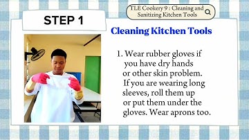 Contextualized Video Lesson TLE Cookery 9 CLEANING AND SANITIZING KITCHEN TOOLS