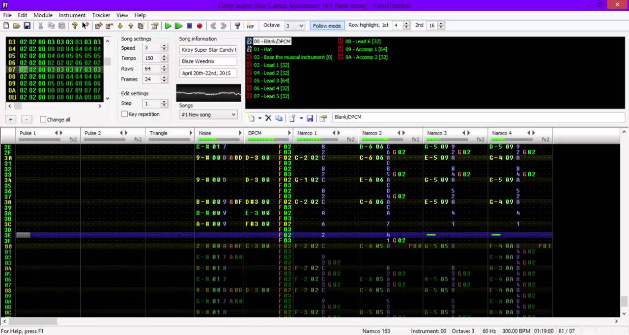 Kirby Super Star - Candy Mountain / Sky High [FamiTracker, 8-bit, N163]