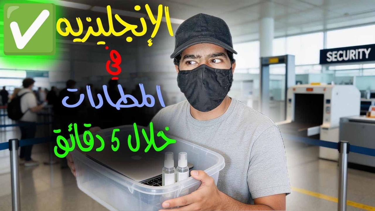 اكثر عشره كلمات  انجليزيه استخداماً في المطار في 5 دقائق .