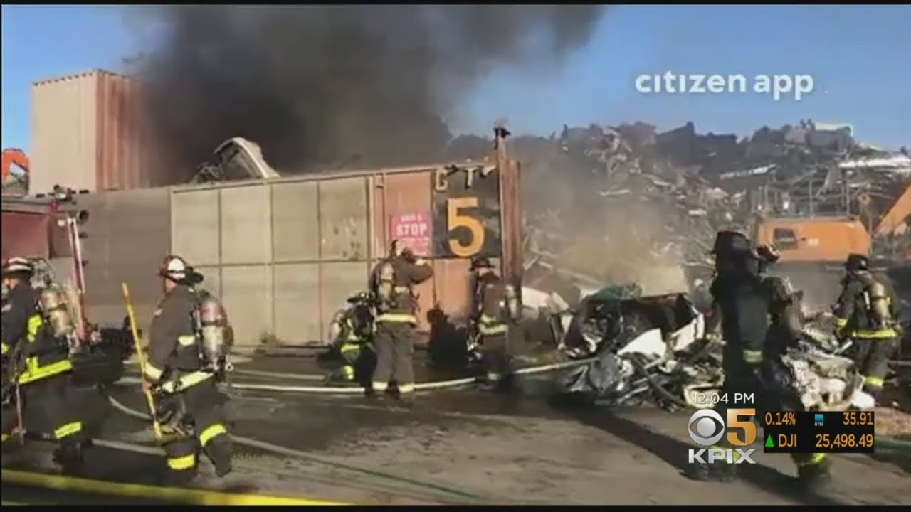 Fire Breaks Out At Recycling Scrap Yard In San Francisco's Bayview ...