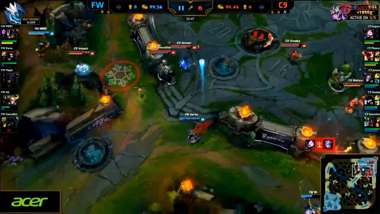 FW vs C9 FW破三兵營 關鍵失誤 被逆轉