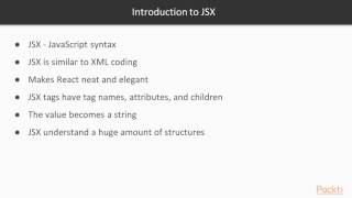 Building a React Component with Bootstrap : Functions of JSX in React | packtpub.com