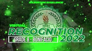 SNHSHI Virtual Recognition 2022 - Grade 8 Bonifacio