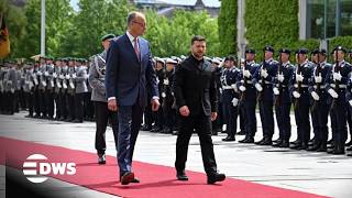 WATCH: Chancellor Merz Welcomes Zelenskiy With Military Honours in Berlin Chancellery Visit | AC14