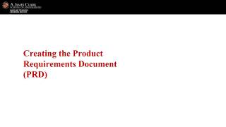 Creating the Product Requirements Document (PRD)