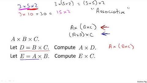 Matrix Multiplication Properties   Stanford University   Coursera
