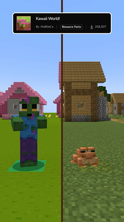 Minecraft Kawaii World Texture Pack #minecraft #shorts