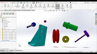 PULLEY SUPPORT ASSEMBLY SOLİDWORKS PARÇA ÇİZİMLERİ