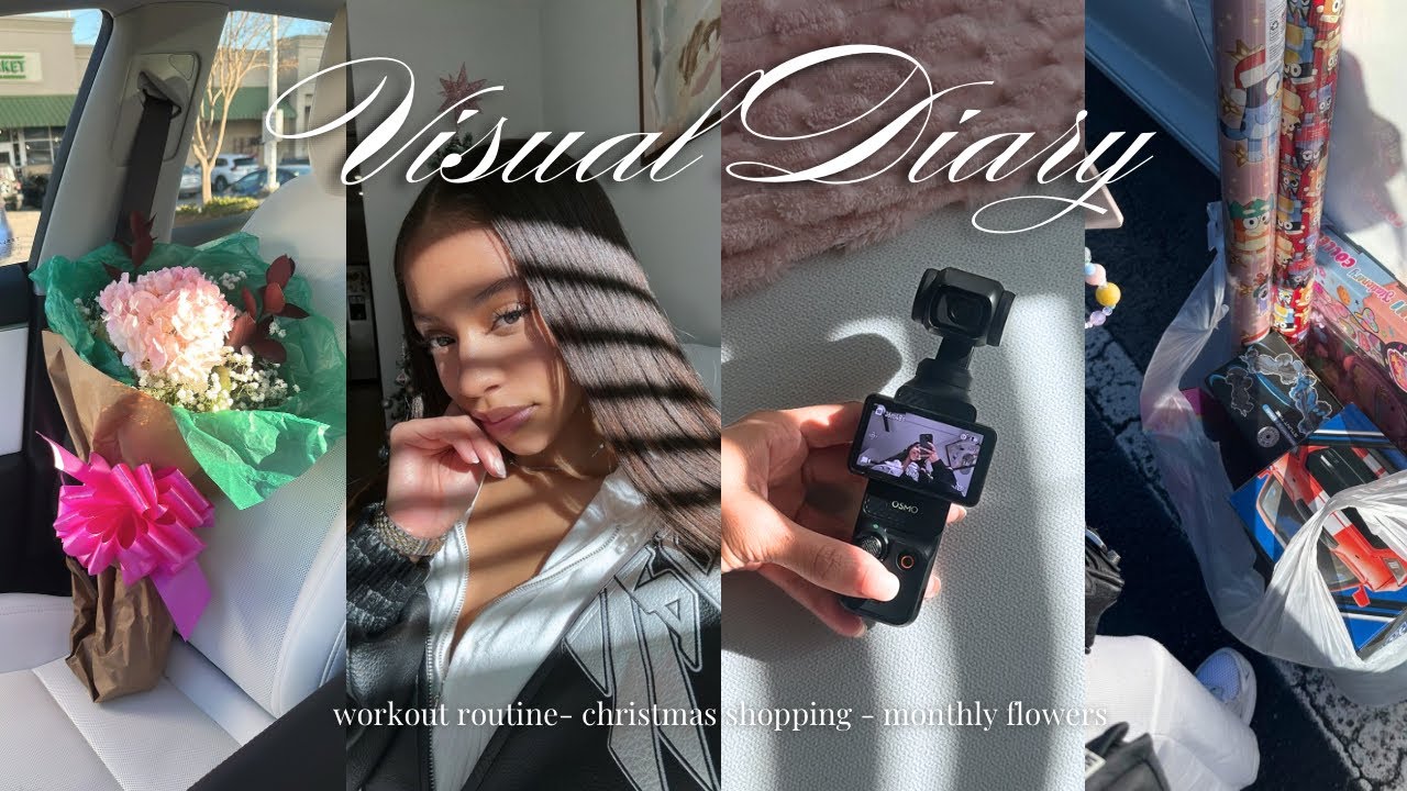 Visual Diary 001: Christmas Shopping + Workout Routine + Flower Pickup ...