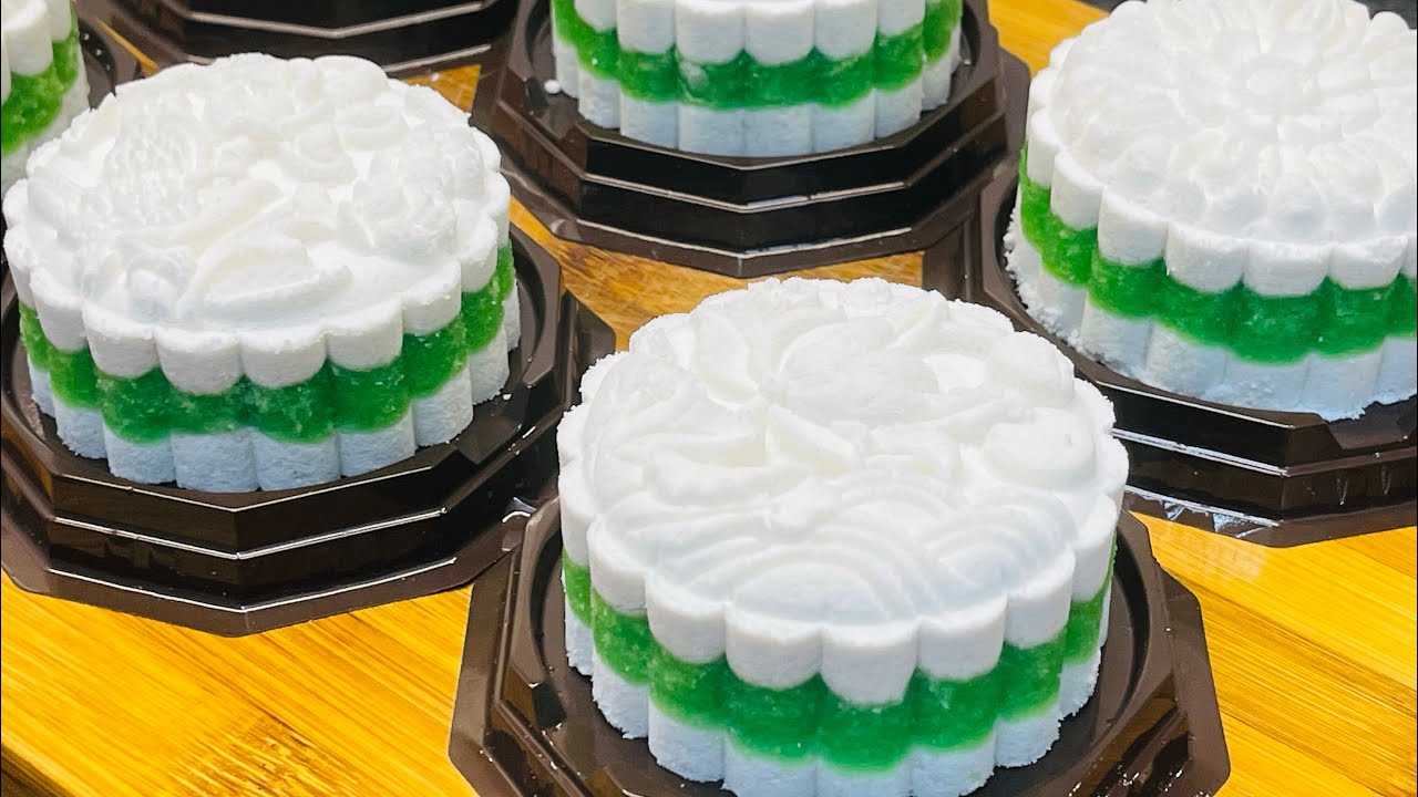 Cách làm bánh in không cần nấu nước đường nhân dừa lá dứa thơm ngon đẹp ...