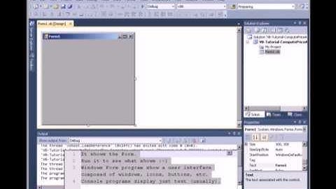 cs tutorial  video - vb forms with buttons, textoxes,labels and comboboxes-web