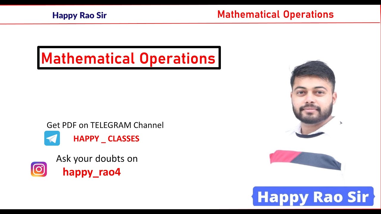 Mathematical Operations Practice | Happy Rao Sir | Pen Free Method ...
