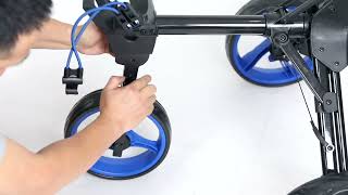 KVV 3 Wheel Golf Push Cart Front wheel installation video