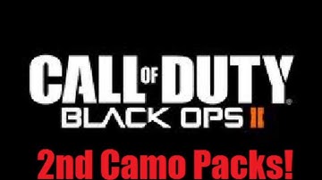 Black Ops 2: 2ND CAMO PACK/ CAMO DLC -Cyborg, Dragon, Paladin, Comic Book Camos