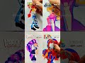 Drawing Jessie, Peach, Lily, Pomni in different Levels #drawing #art #shorts #howtodraw