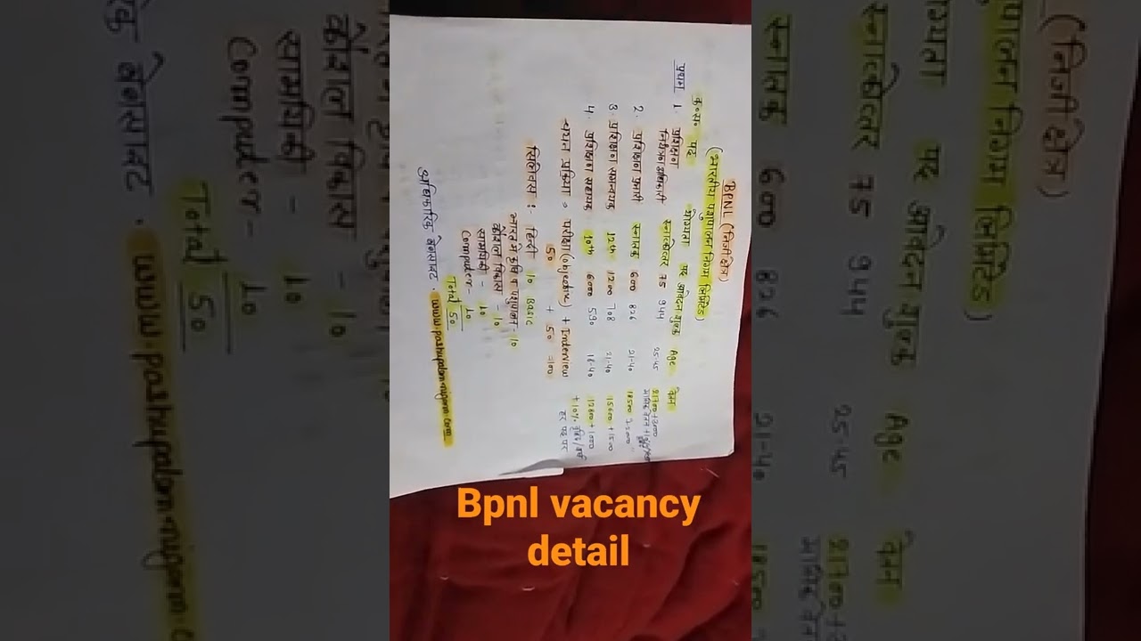 bpnl vacancy detail 2022