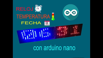 Reloj con matriz led de tamaño grande hecho con Arduino II max7219 y Ds3231 II Recargable