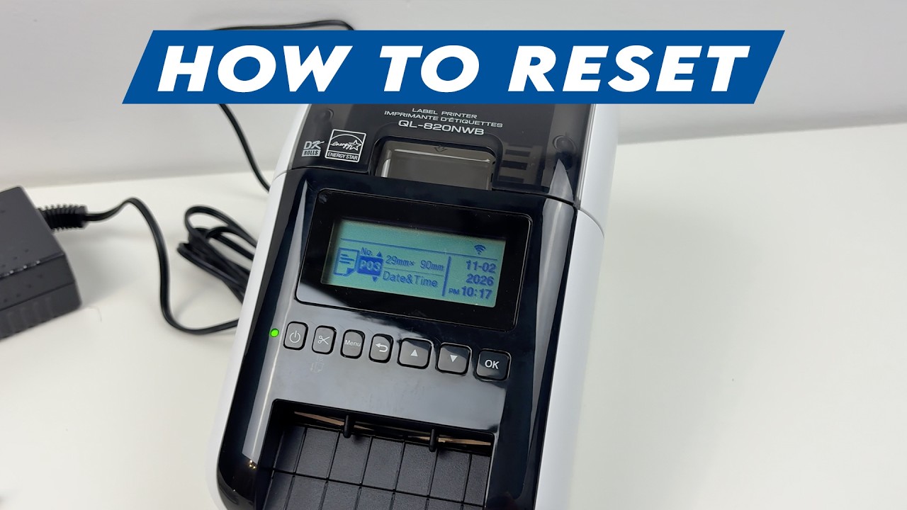 How to Reset The Brother QL-820NWB Label Printer - YouTube